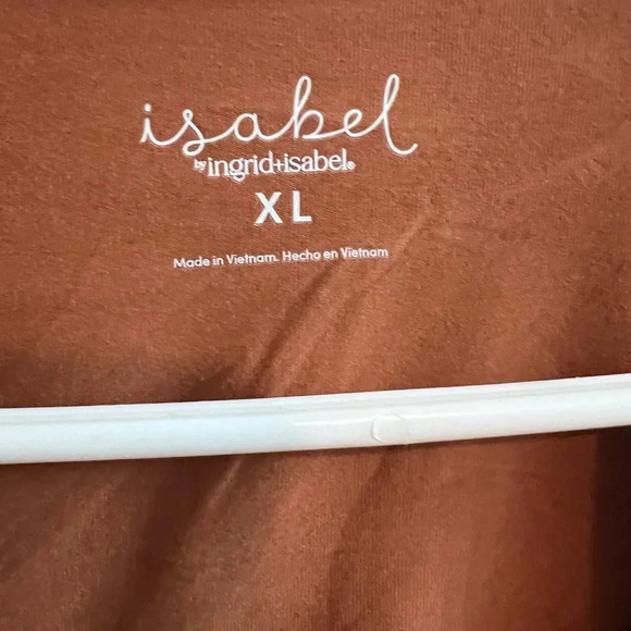 Ingrid and Isabel Maternity Knit Top, Burnt Orange, XL NWT - Picture 3 of 4